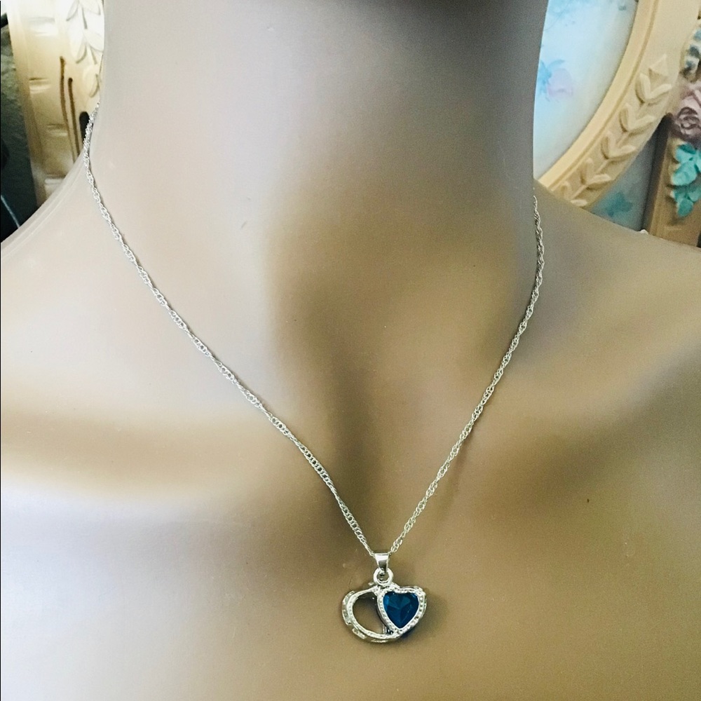 fashion  crystal jewelry lady heart pendant necklace fashion  crystal je…